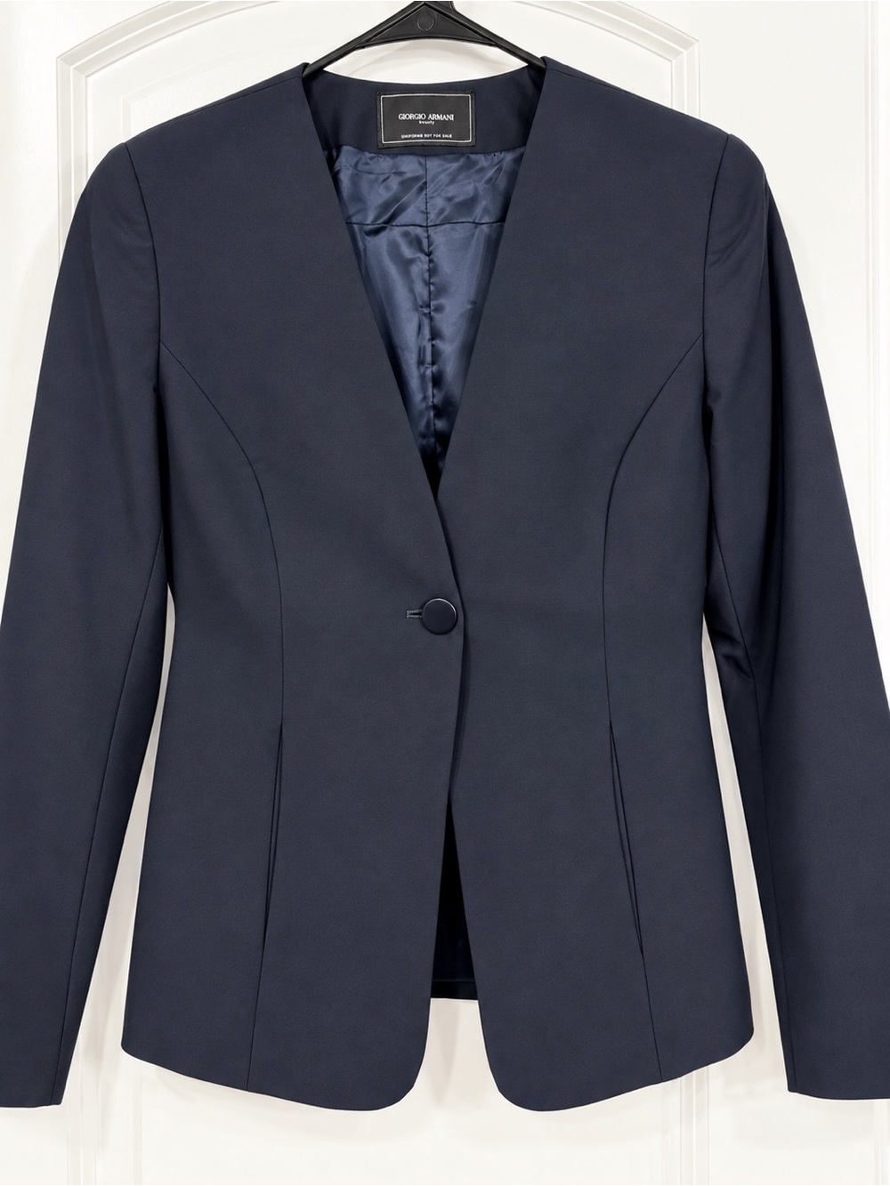 Giorgio Armani Women's Dark Navy Single-Button Blazer #410